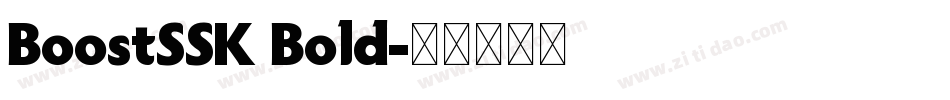 BoostSSK Bold字体转换